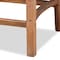 Baxton Studio Arthur MidCentury Modern Walnut Brown Mahogany Wood and Natural Rattan Counter Stool 212-12811-ZORO - alternate 3